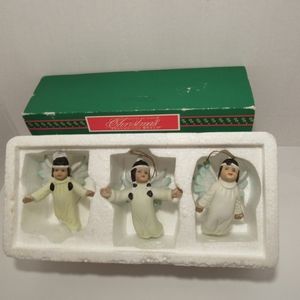 Ceramic Native Angel Ornaments Lot of 3, House of Lloyd 1993, RN: 541586